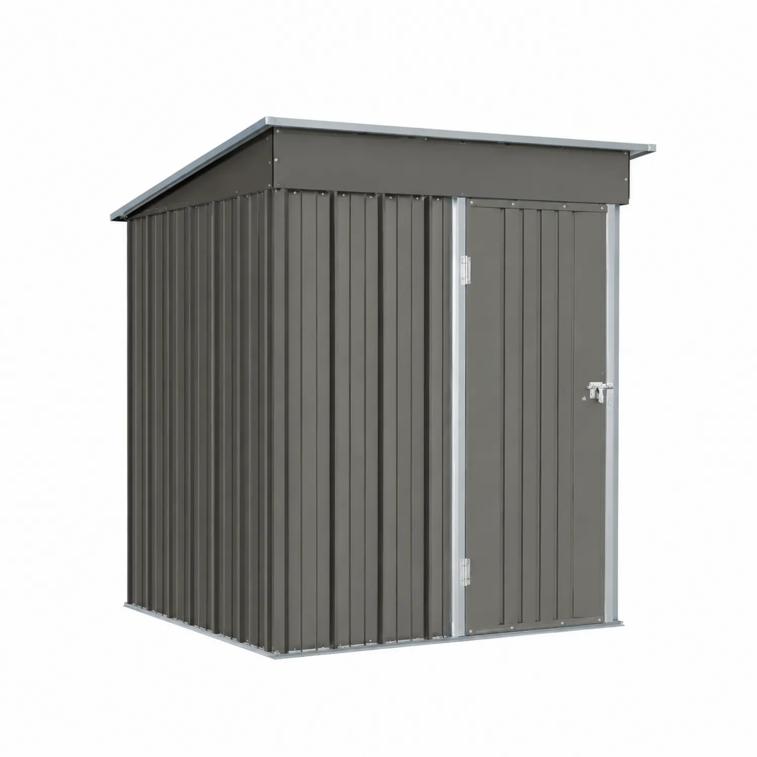 Abri de jardin en métal gris foncé