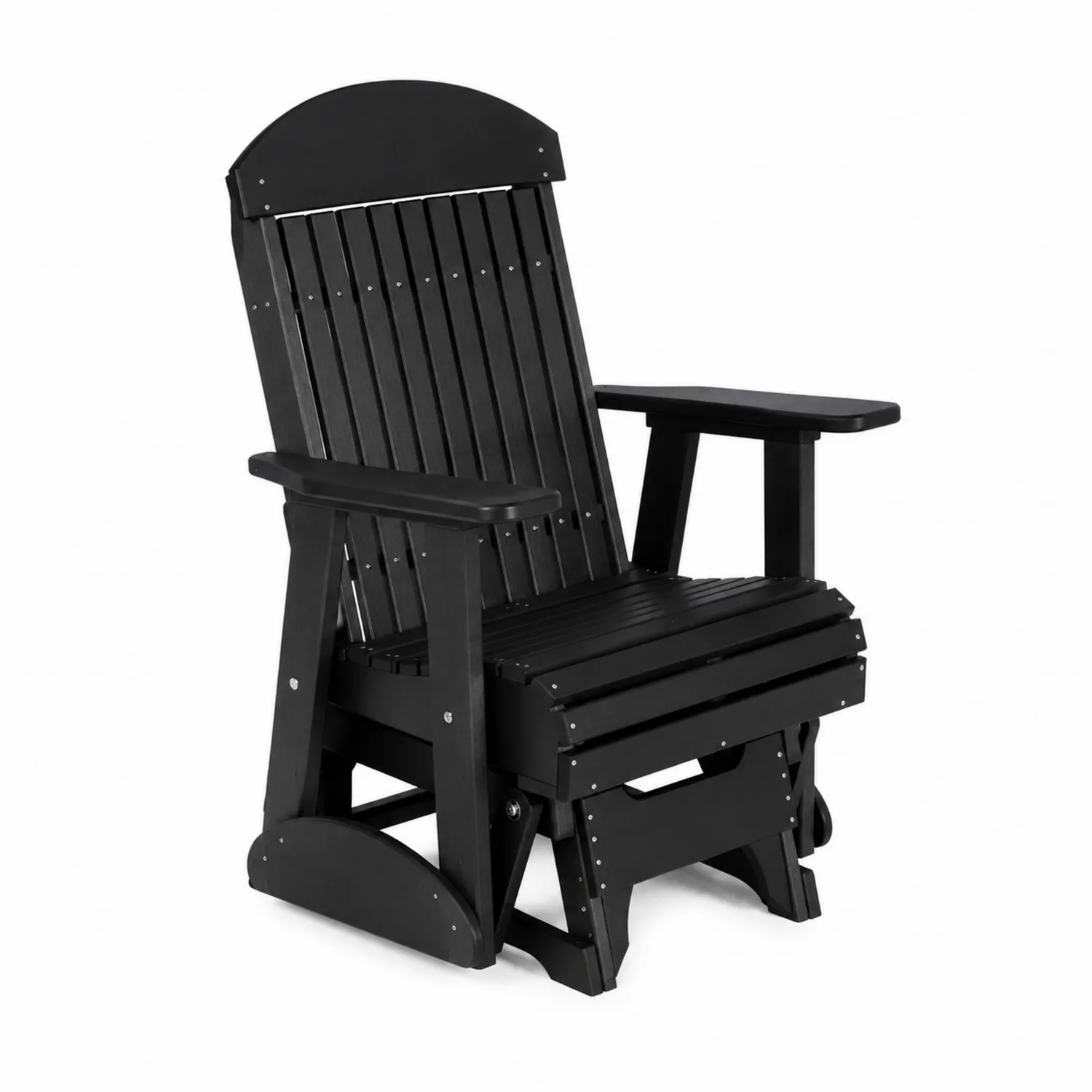 Chaise berçante en plastique noir