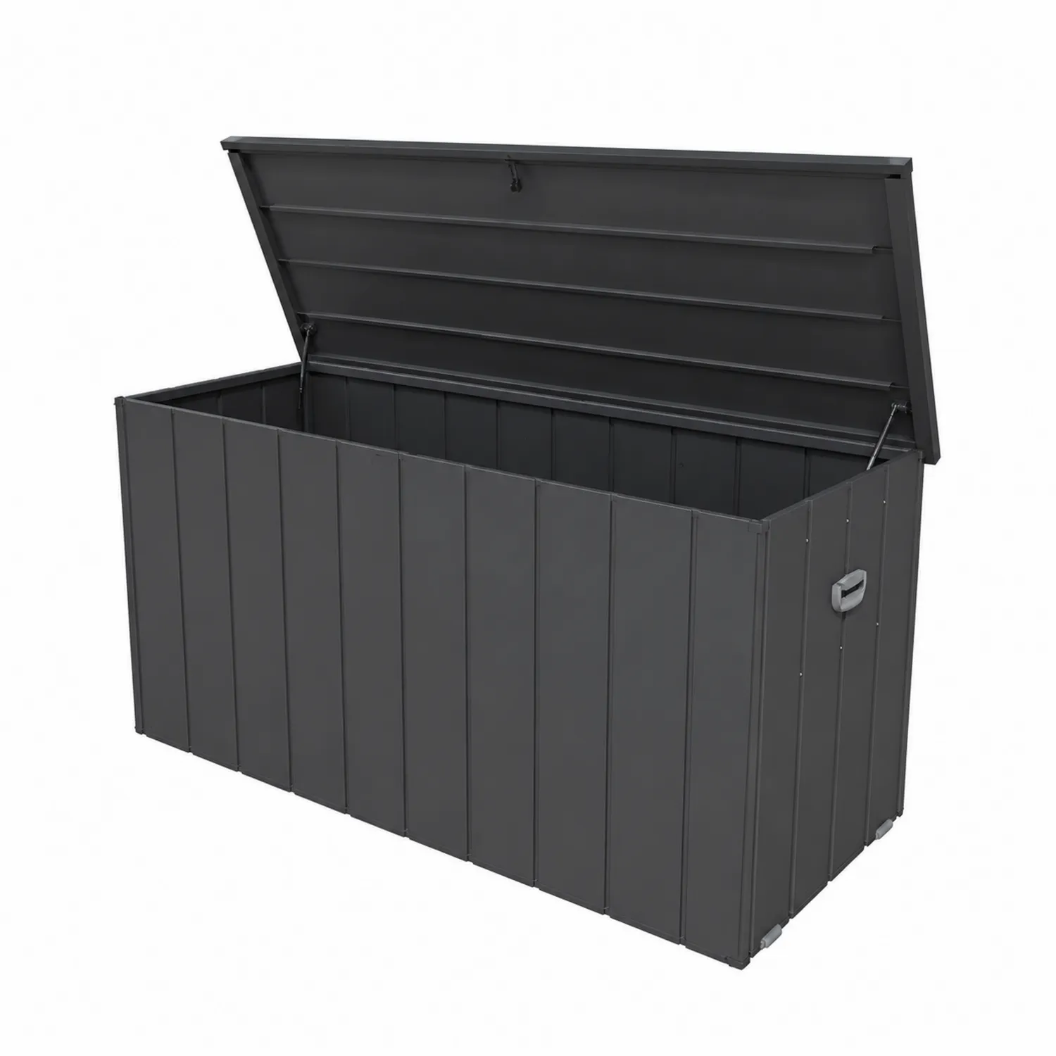 Coffre de Rangement en Métal Noir 120cm x 60cm x 65cm