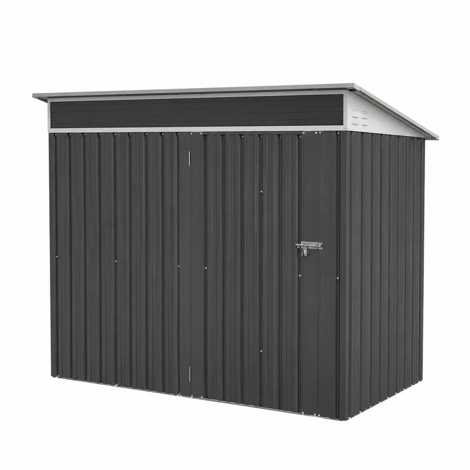 Abri de jardin en métal gris anthracite 213 x 130 x 173 cm