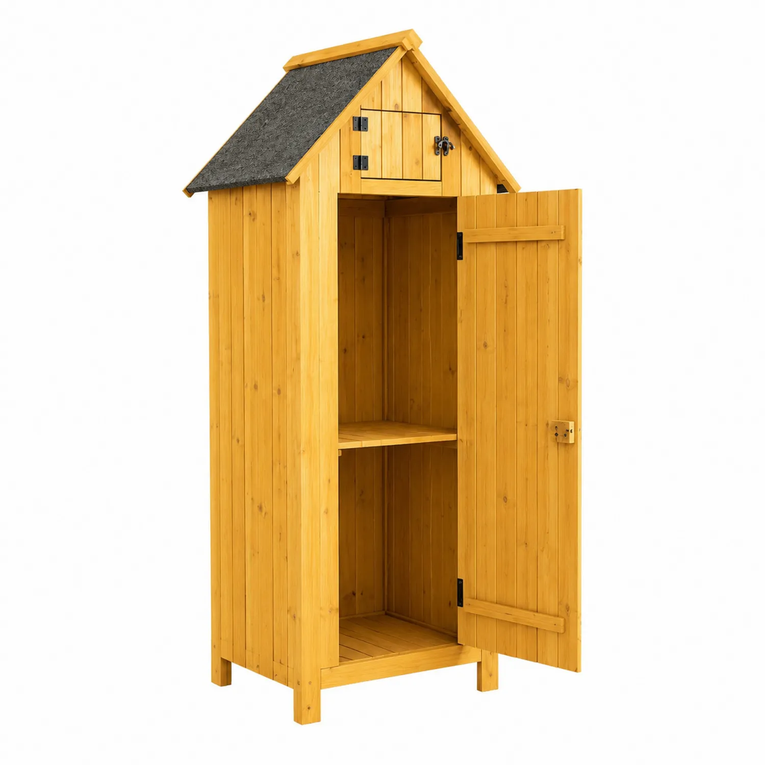 Abri de rangement en bois avec toit en feutre 180x70x50cm