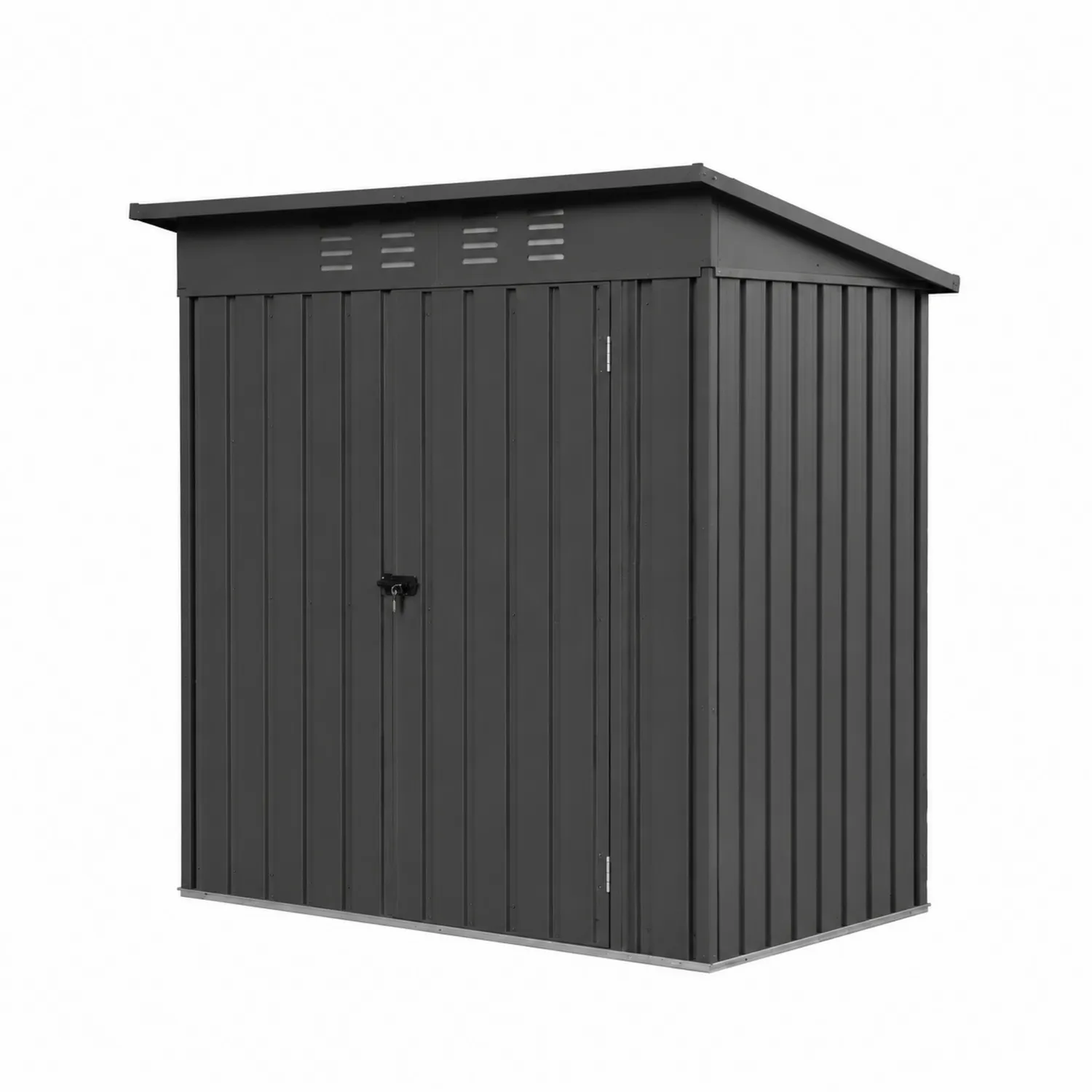 Abri de jardin en métal gris 213x127x185 cm