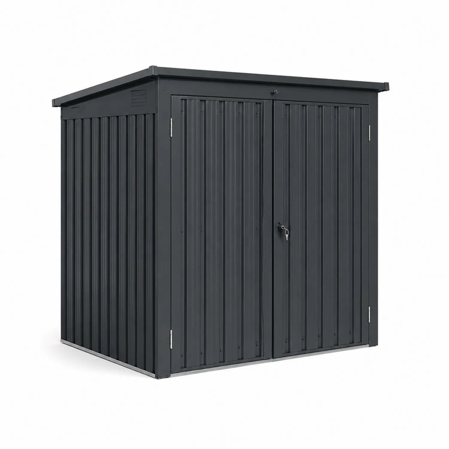 Abri de Jardin Métallique Anthracite à Double Porte