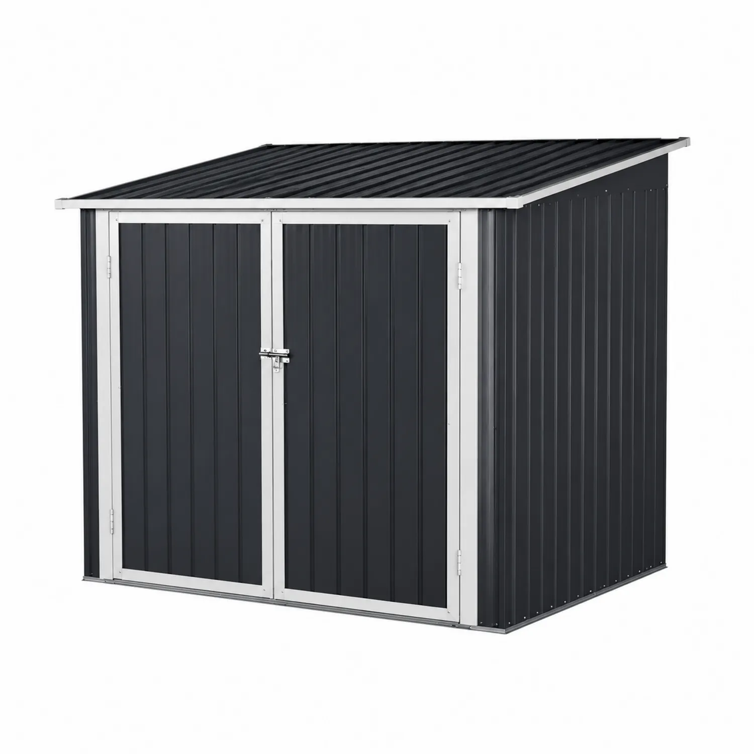 Abri de jardin en métal gris anthracite 130x80x110 cm