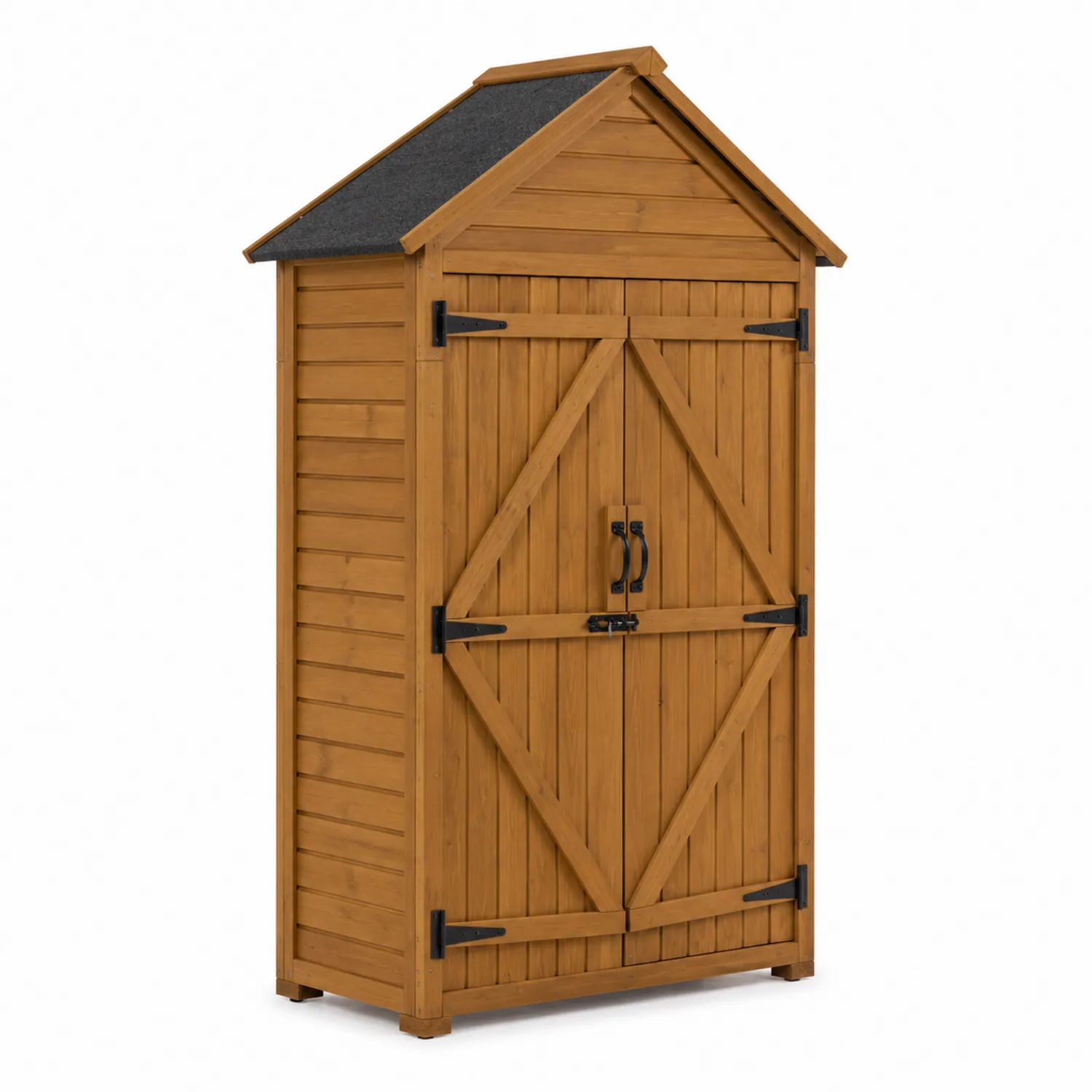 Abri de jardin en bois avec toit bitumé