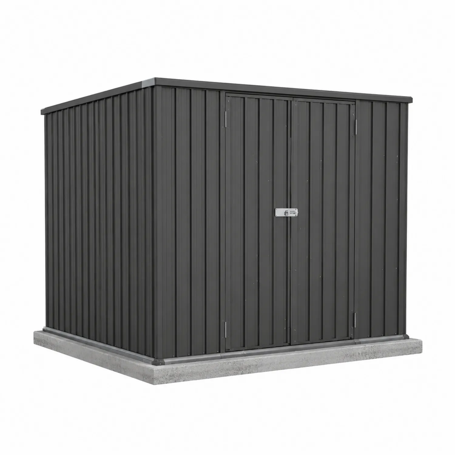 Abri en acier galvanisé gris anthracite 2x1.5x1.8 mètres