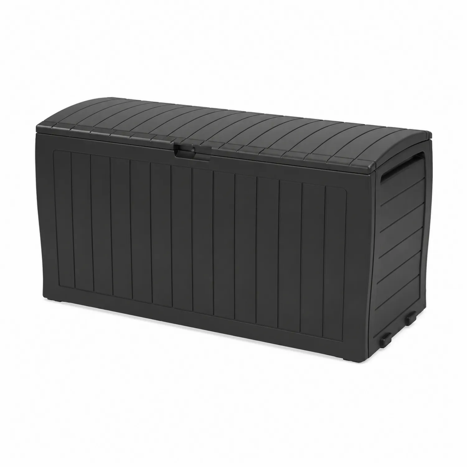 Coffre de rangement extérieur en plastique noir 120x45x60 cm