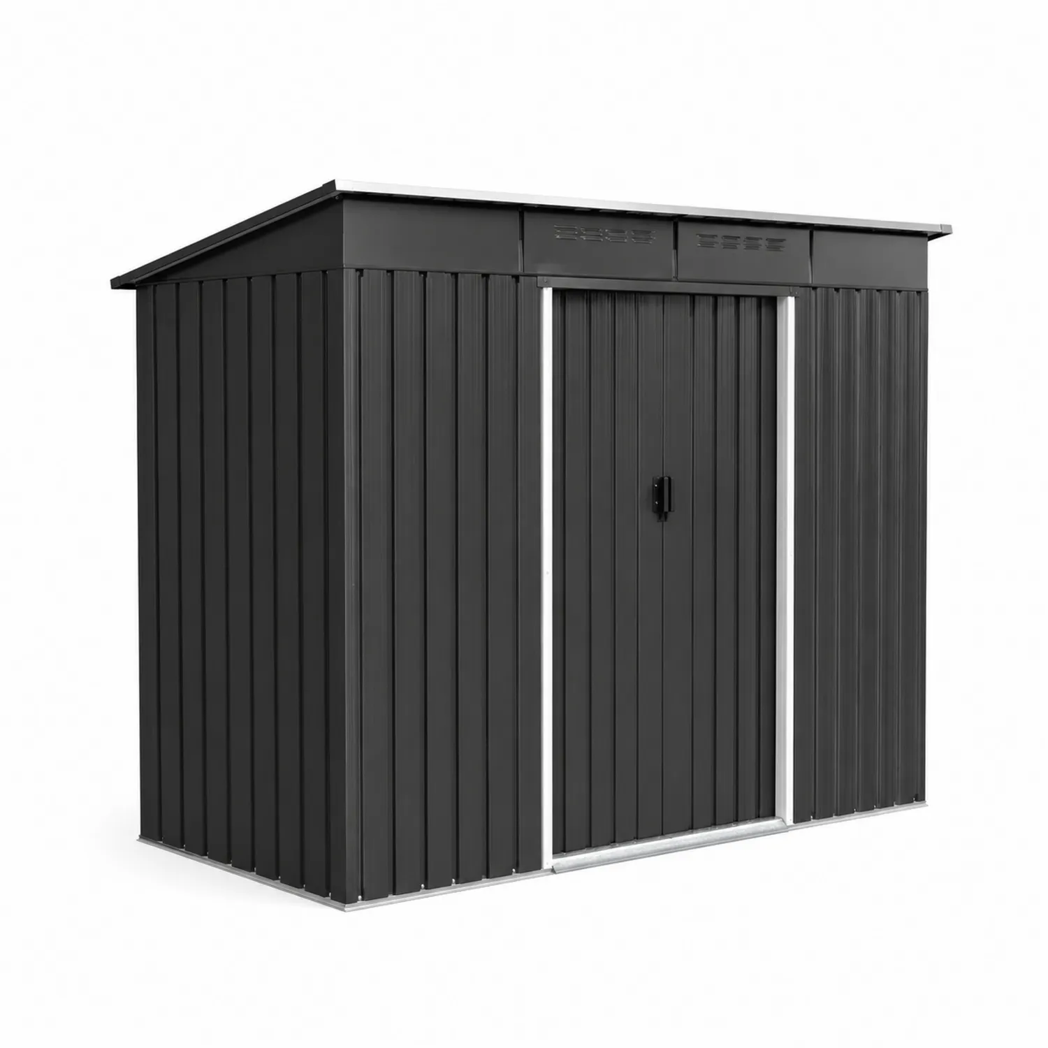 Abri de Jardin en Métal Gris Anthracite 201x121x180 cm