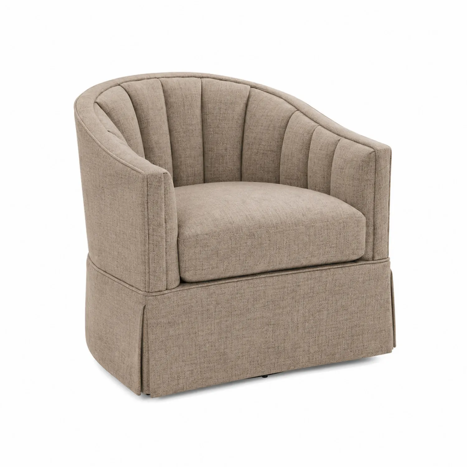Fauteuil en tissu marron