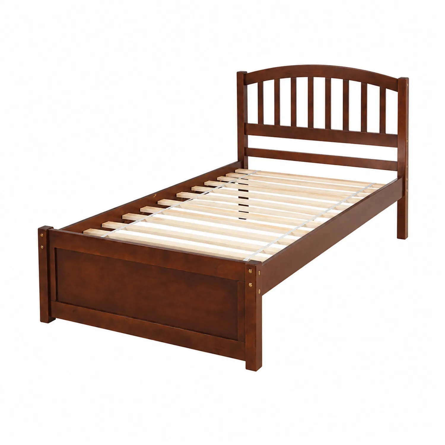 Lit simple en bois de pin Marron 200x90 cm