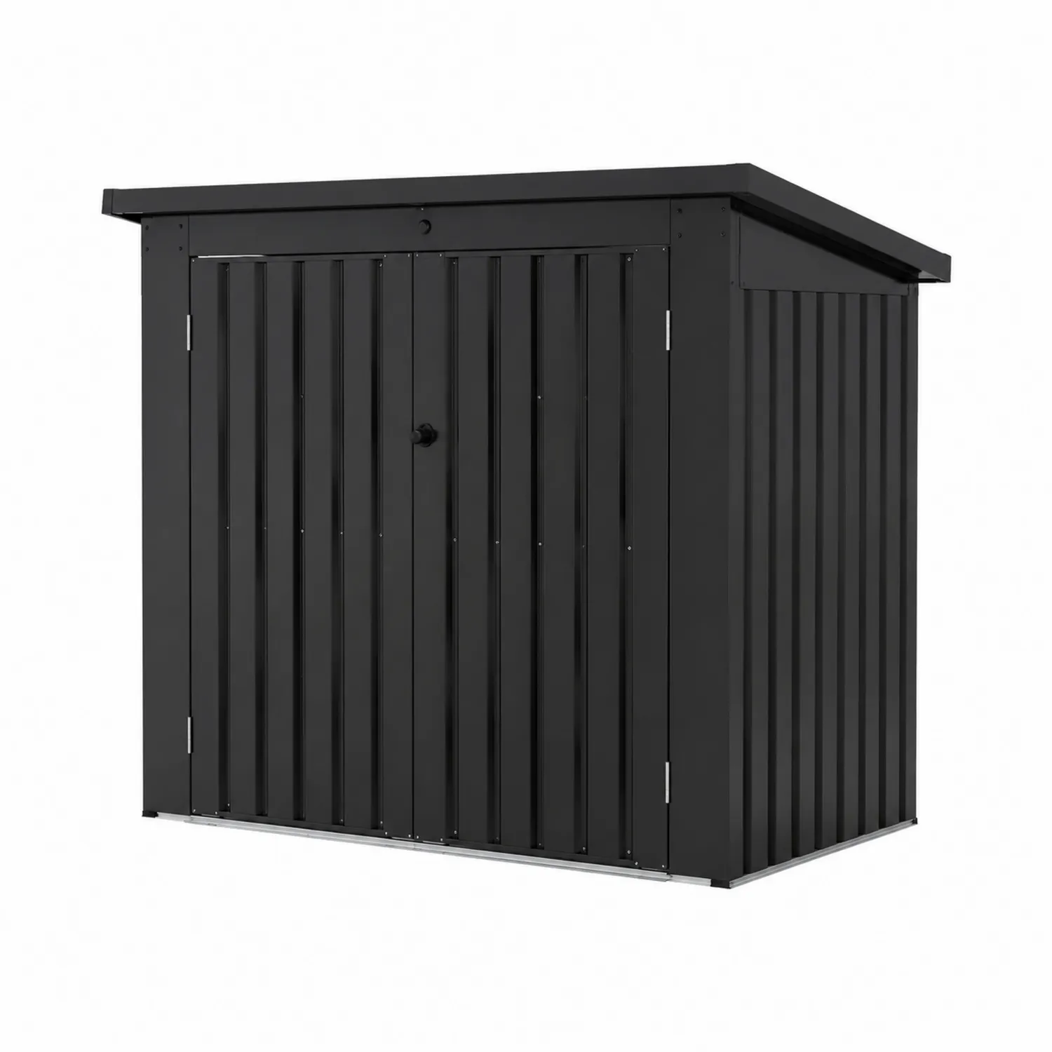 Abri de rangement métallique noir 200x130x150 cm
