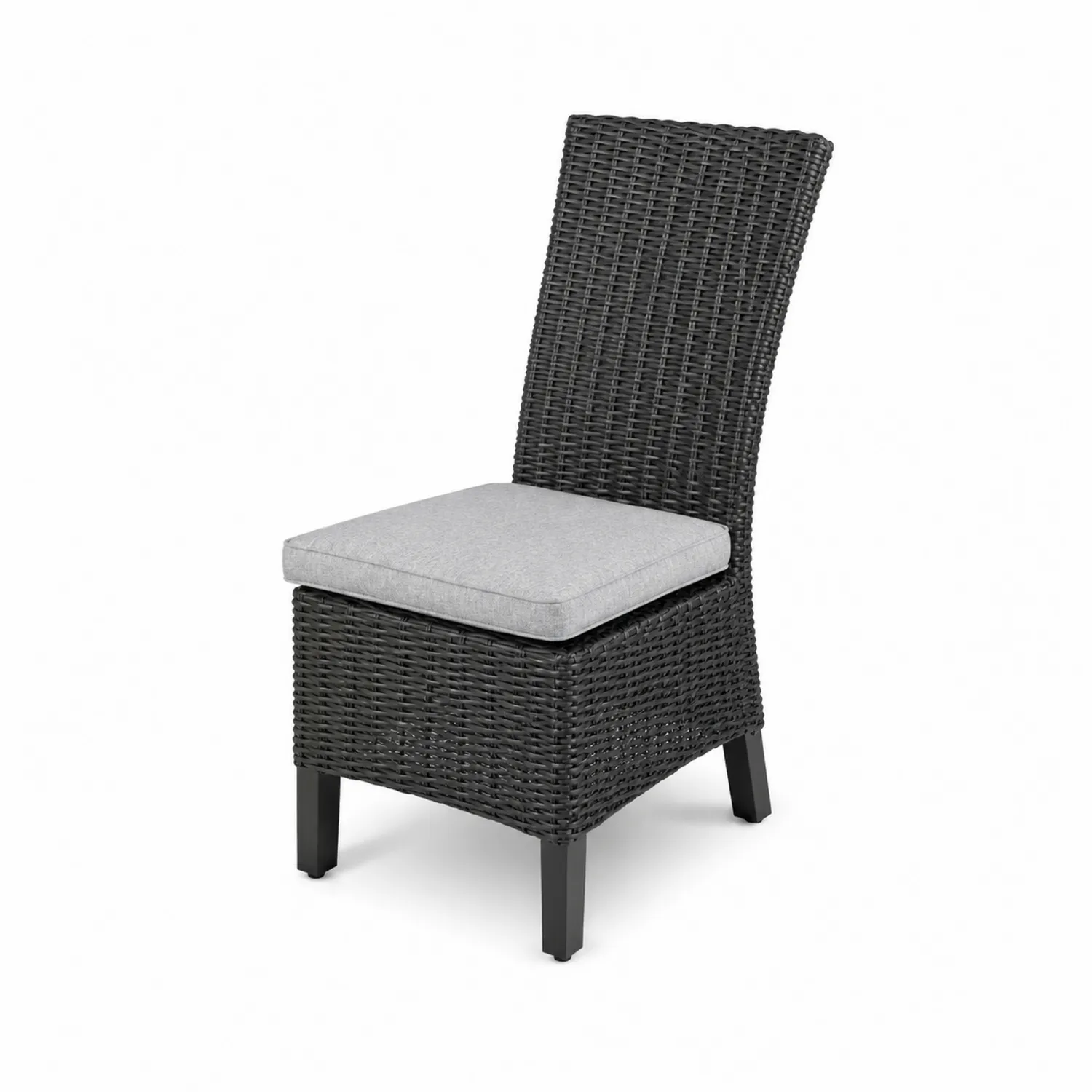 Chaise en résine tressée avec coussin en polyester 50x45x90 cm