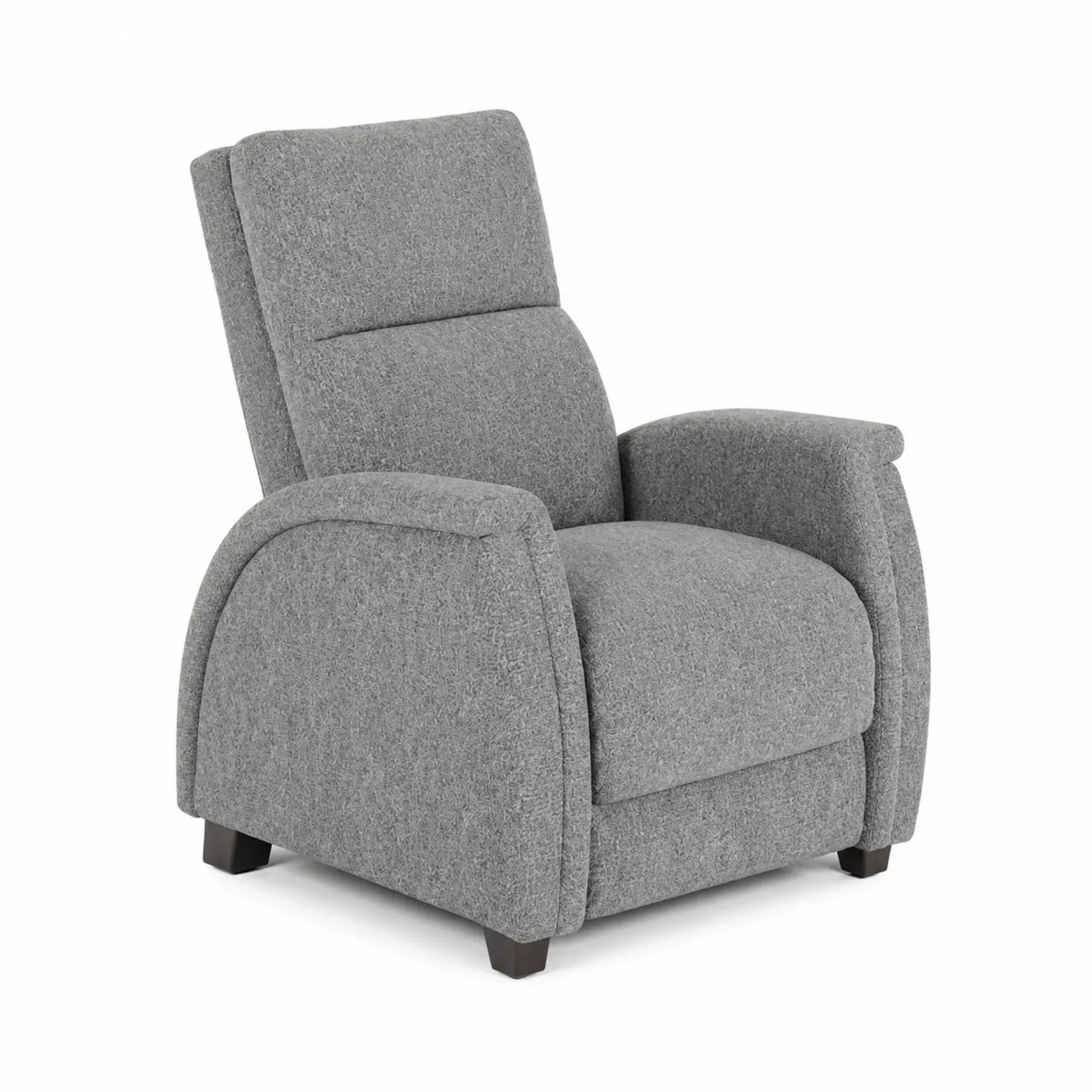 Fauteuil inclinable en tissu polyester gris