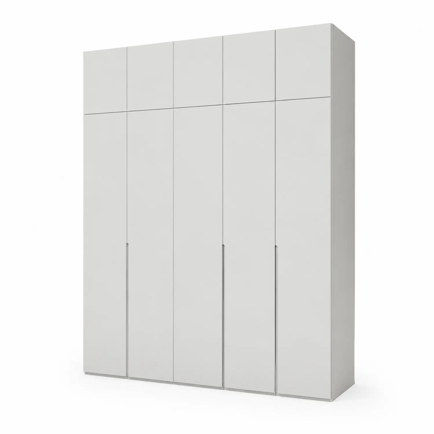 Armoire blanche 6 portes en bois MDF