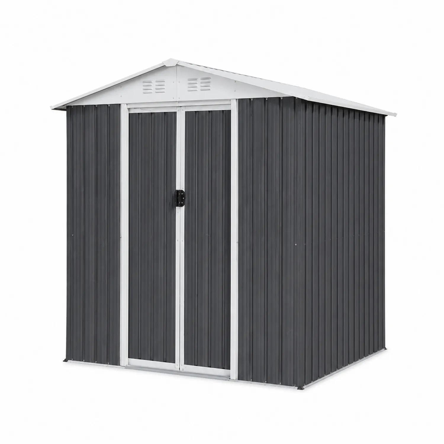 Abri de jardin en métal galvanisé Gris 203x117x181cm