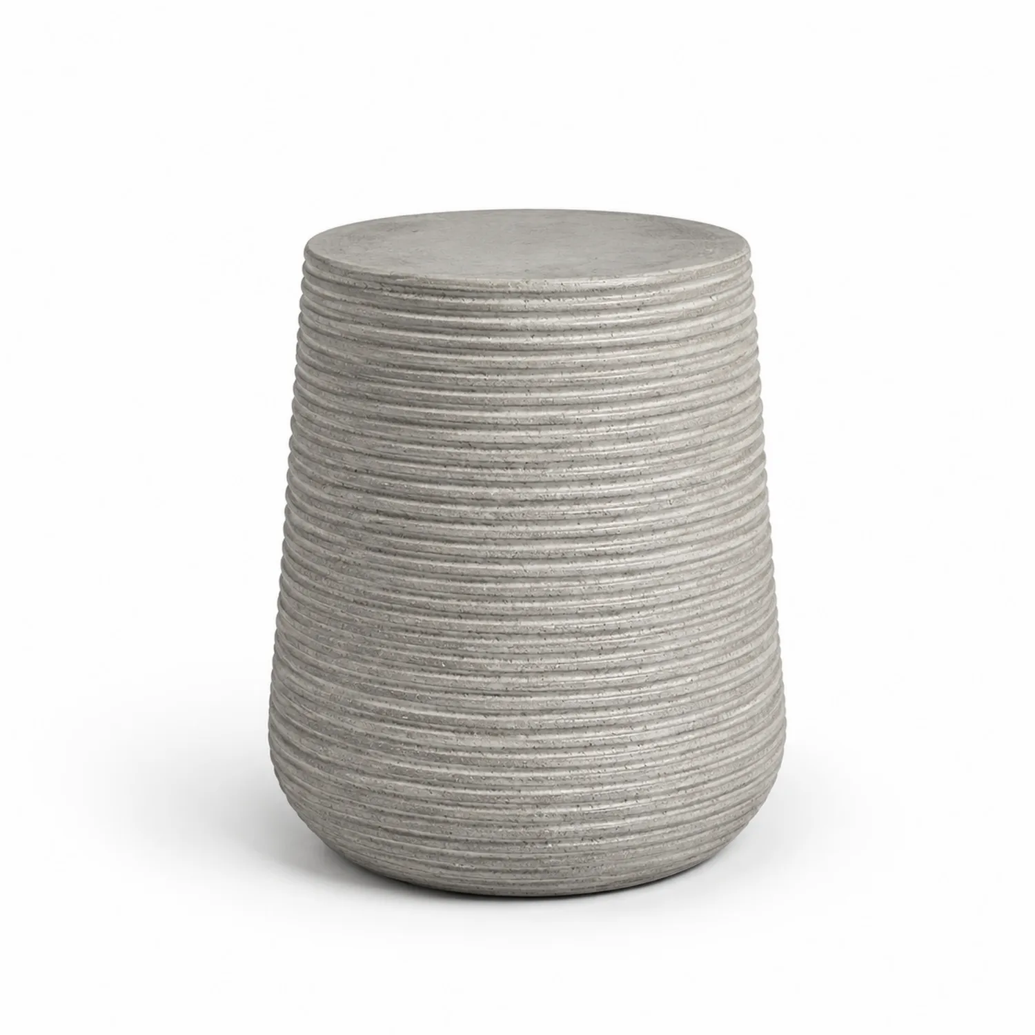 Table d'appoint en béton nervuré gris