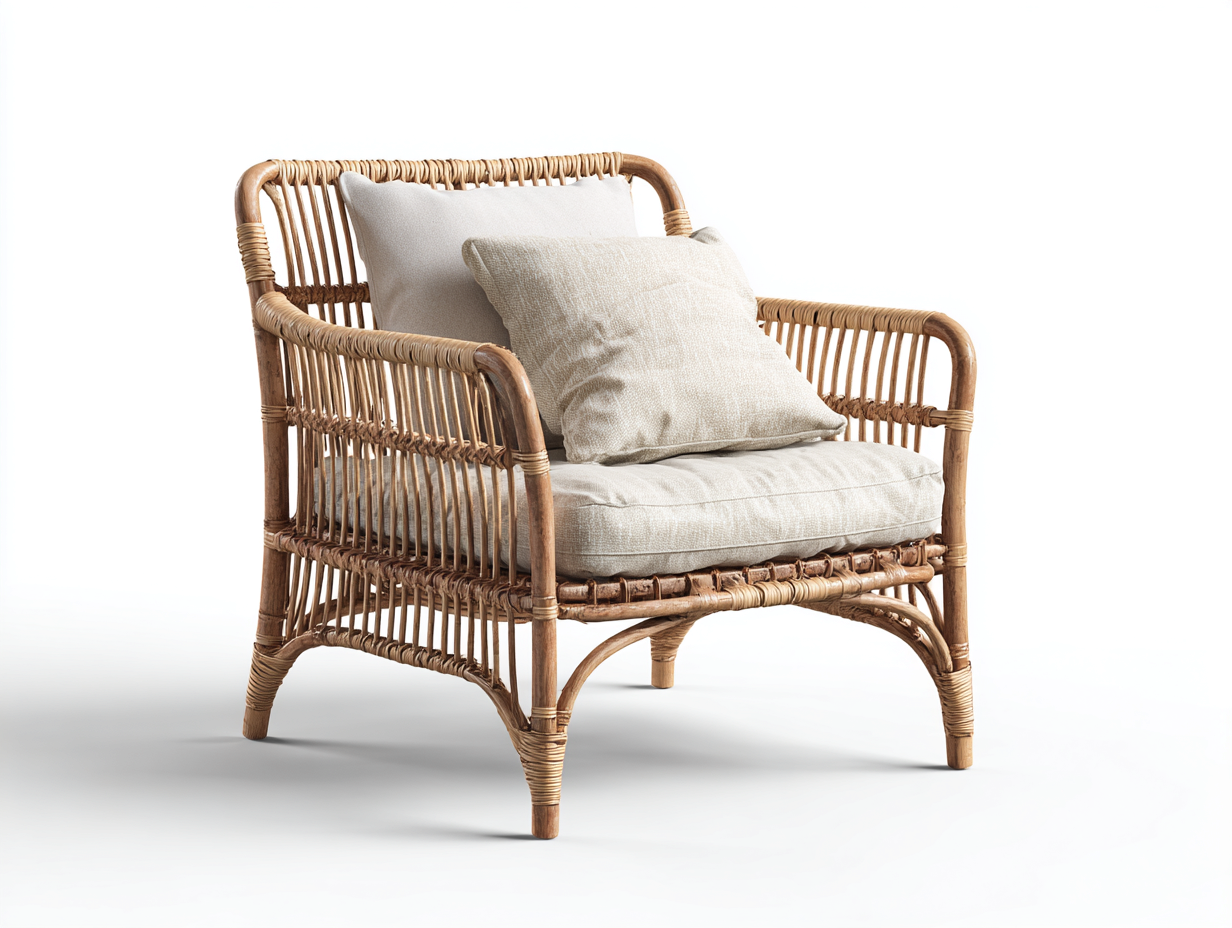 Polyrattan Gartensessel 75x70x80 cm - Natur-Beige - Modernes Design für Garten und Terrasse-Loftgoden