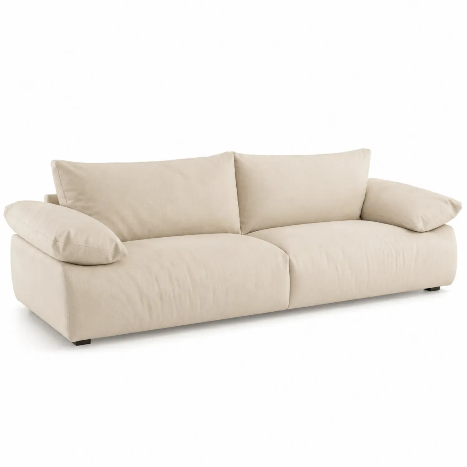 Sofa 3-osobowa z tkaniny, 220 cm, Beżowy