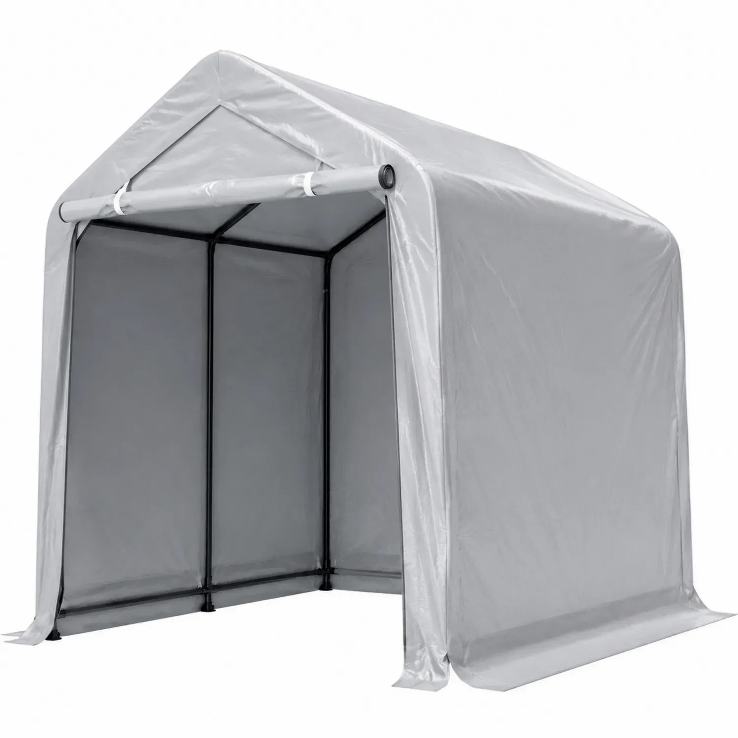 Wiata Garażowa z PVC i Stalą 240x180x190 cm Szara