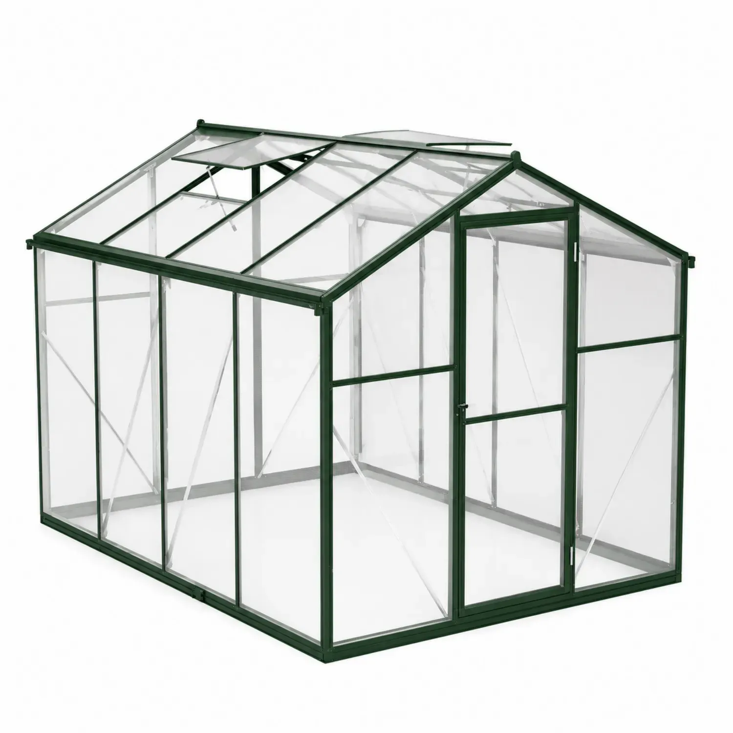 Szklarnia ogrodowa z aluminium i poliwęglanu 250cm x 190cm x 195cm