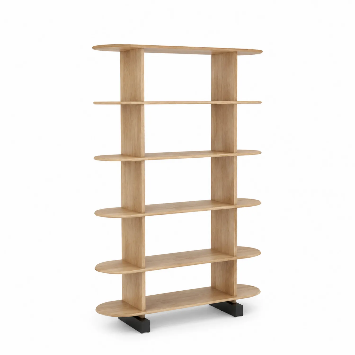 Libreria a 5 Ripiani in Legno MDF Chiaro