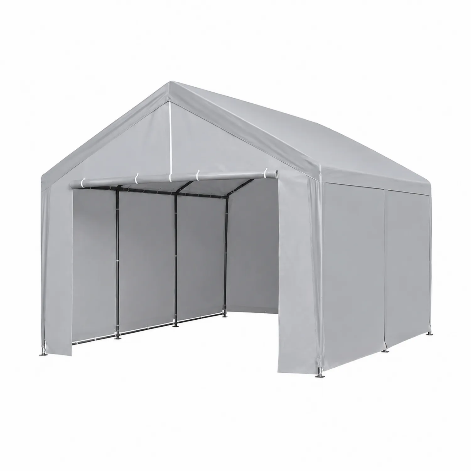 Tenda da Esterno in PVC e Acciaio Grigio 600x300x260 cm