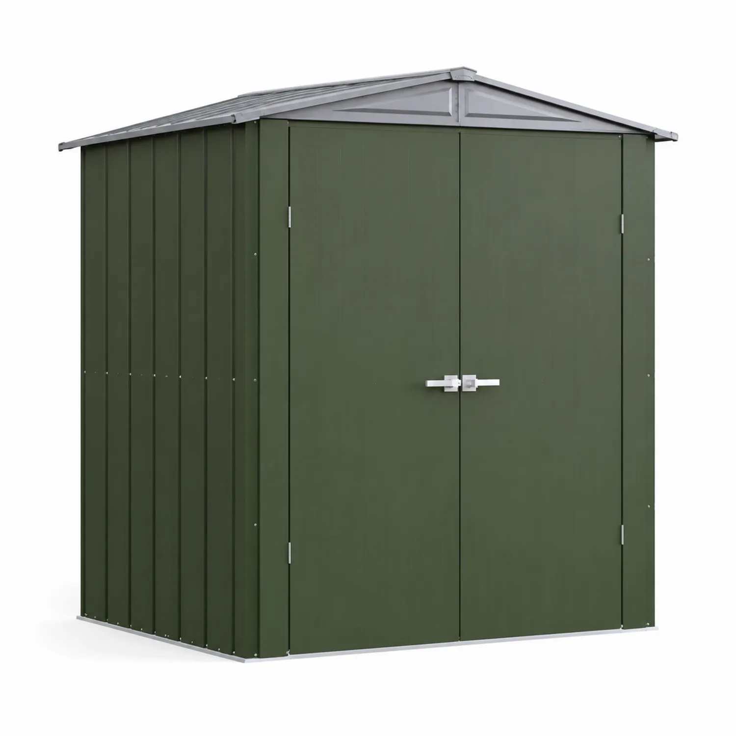 Capanno portaoggetti in acciaio zincato verde 213x130x185 cm