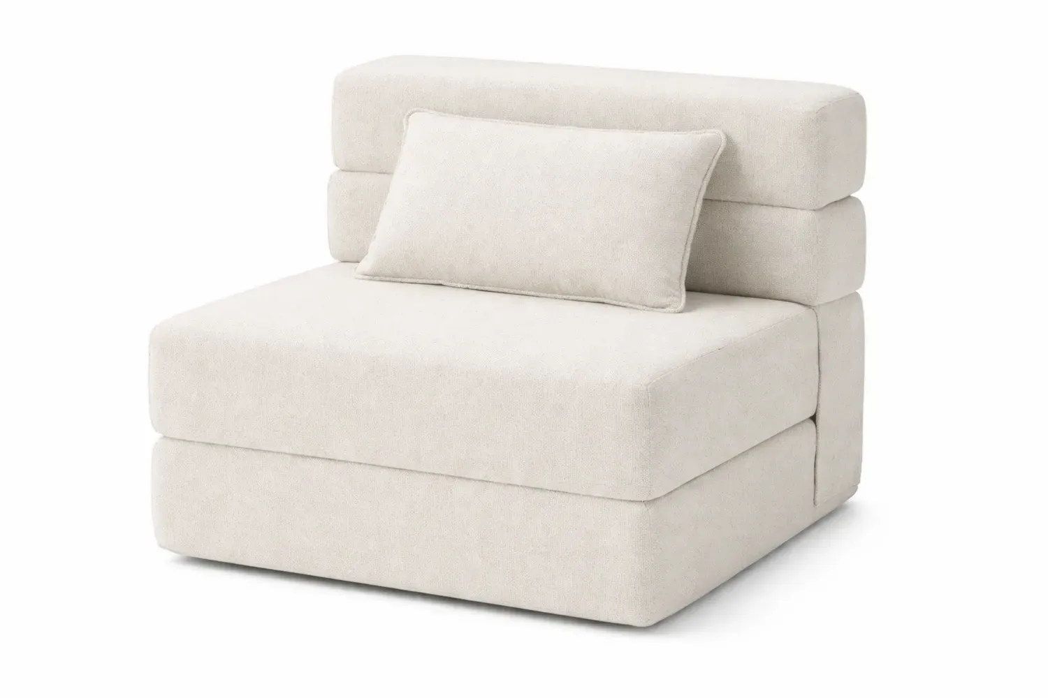 Sofa modułowa jednoosobowa bawełniana Kremowa