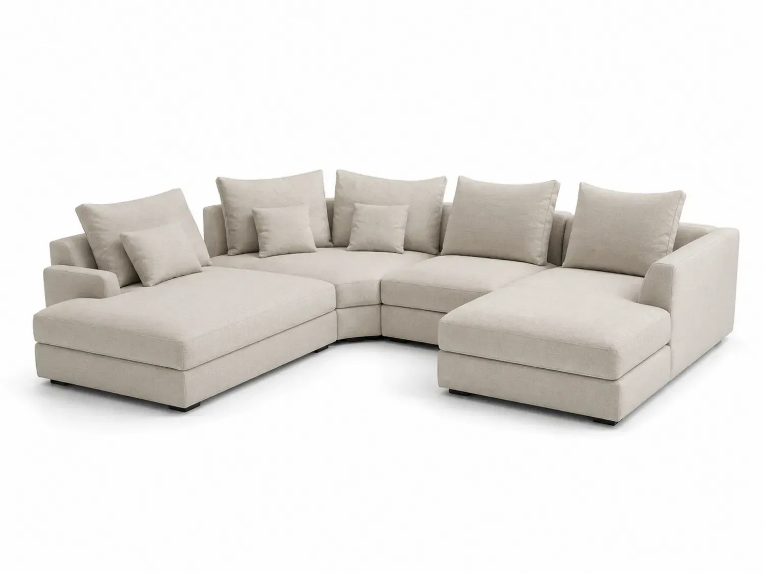 Modułowa narożna sofa z tkaniny poliestrowej 350x150x90 cm