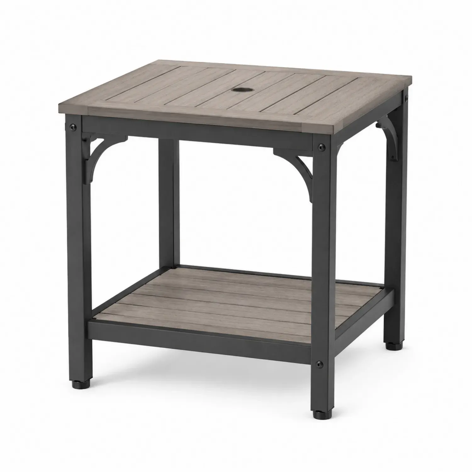 Stolik ogrodowy metalowy z kompozytowym blatem 50x50 cm
