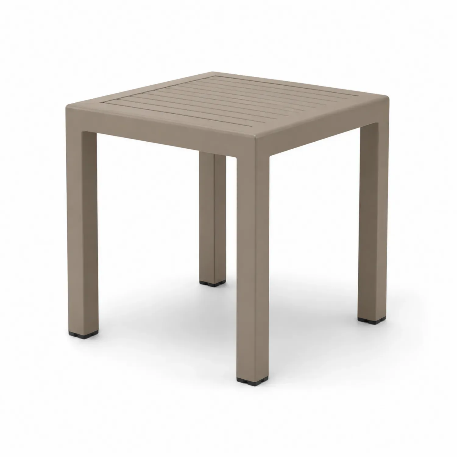 Kwadratowy stolik ogrodowy z polipropylenu 45x45x43 cm Beżowy