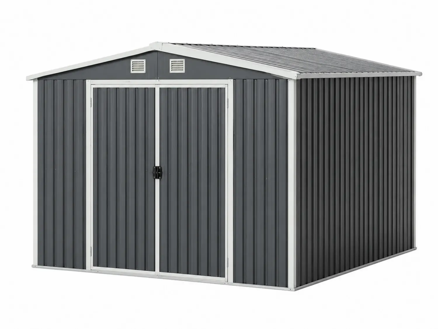 Metalowa szopa ogrodowa stal ocynkowana 213x127x185 cm Szary