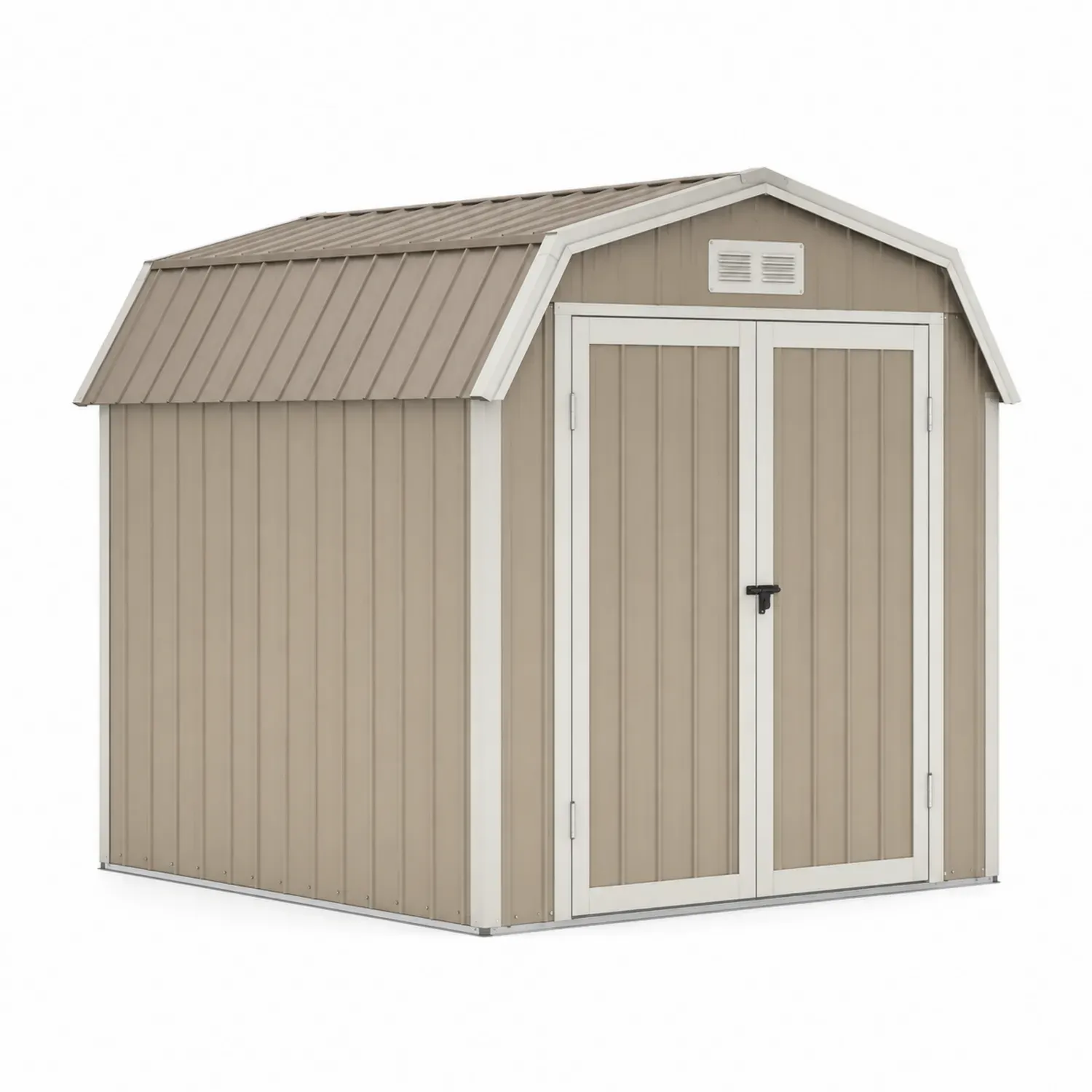 Domek ogrodowy PCV 215cm x 130cm x 178cm Beżowy/Biały