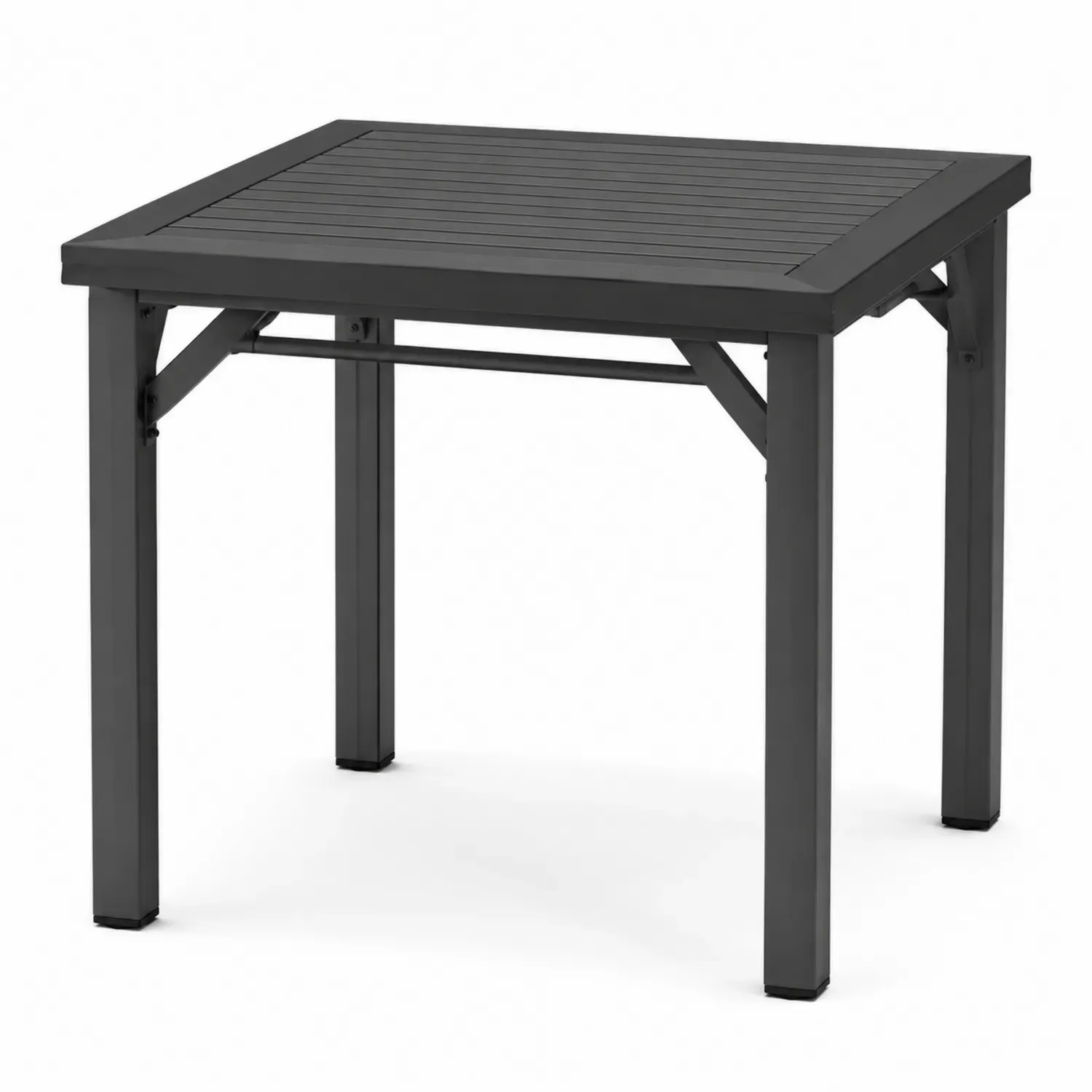 Stół kwadratowy na patio 70x70 cm aluminium czarny