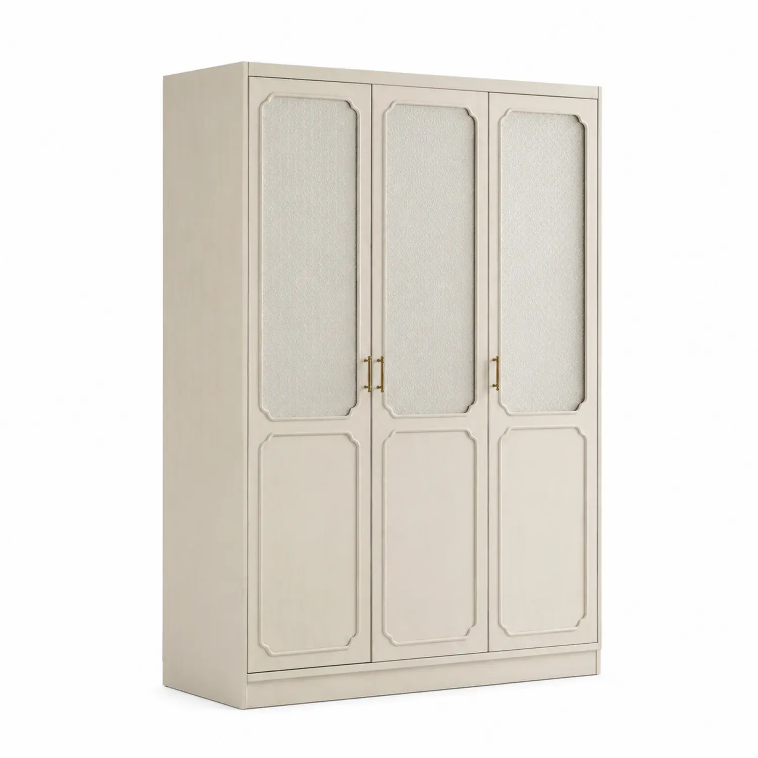 Szafa trzydrzwiowa z MDF 180 cm Kremowa