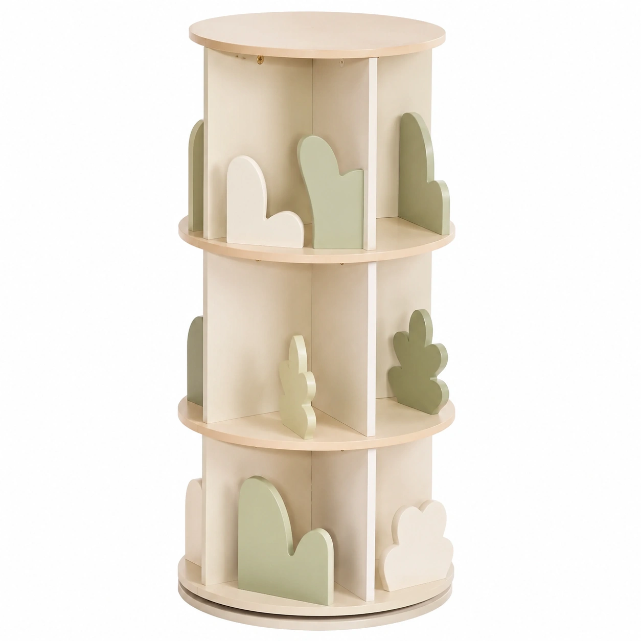 Estanteria infantil redonda para espacios dulces y luminosos-furnlita