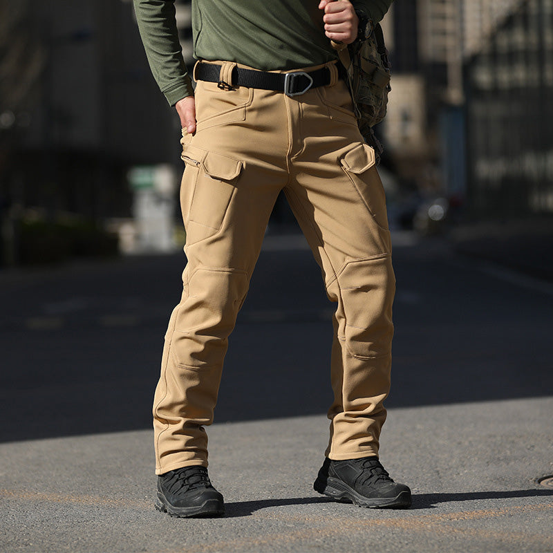 🏔️ Men's Fleece Lined Tactical Cargo Pants – Warm Winter Hiking Trousers