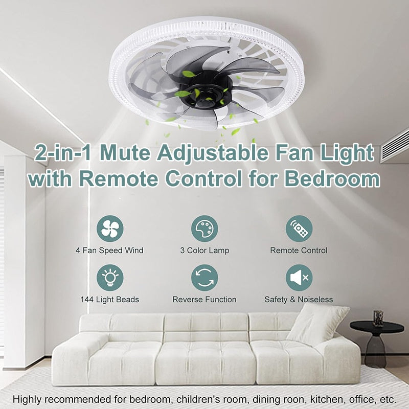 2-in-1 Ventilator-Leuchte für Schlafzimmer