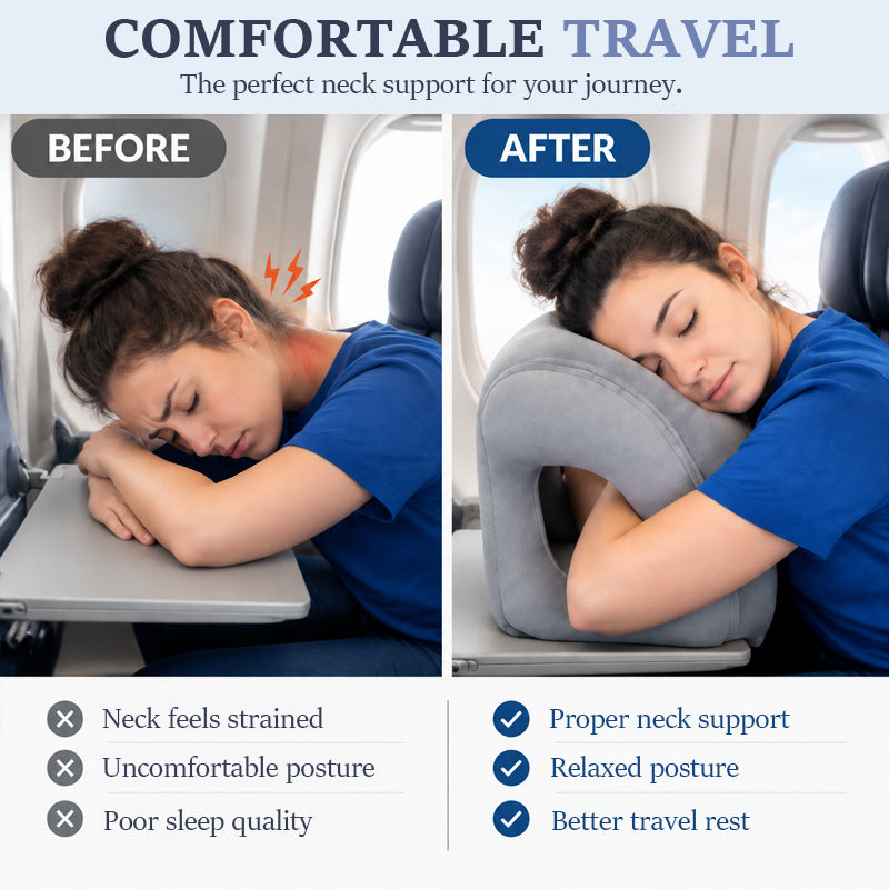 ✈️ Inflatable Forward Rest Travel Pillow | Long Trip Comfort Vibe