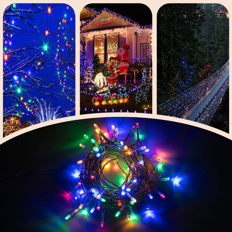 🎄Vibrant Retro Pointed Bulb LED Christmas String Lights - Festive Holiday Decor