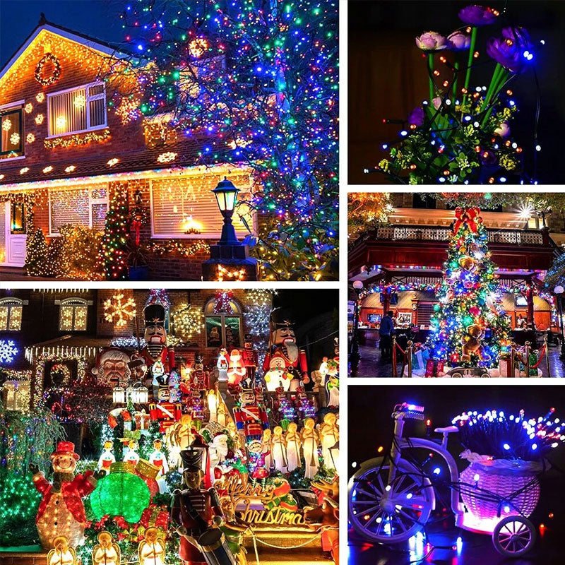 🎄Vibrant Retro Pointed Bulb LED Christmas String Lights - Festive Holiday Decor