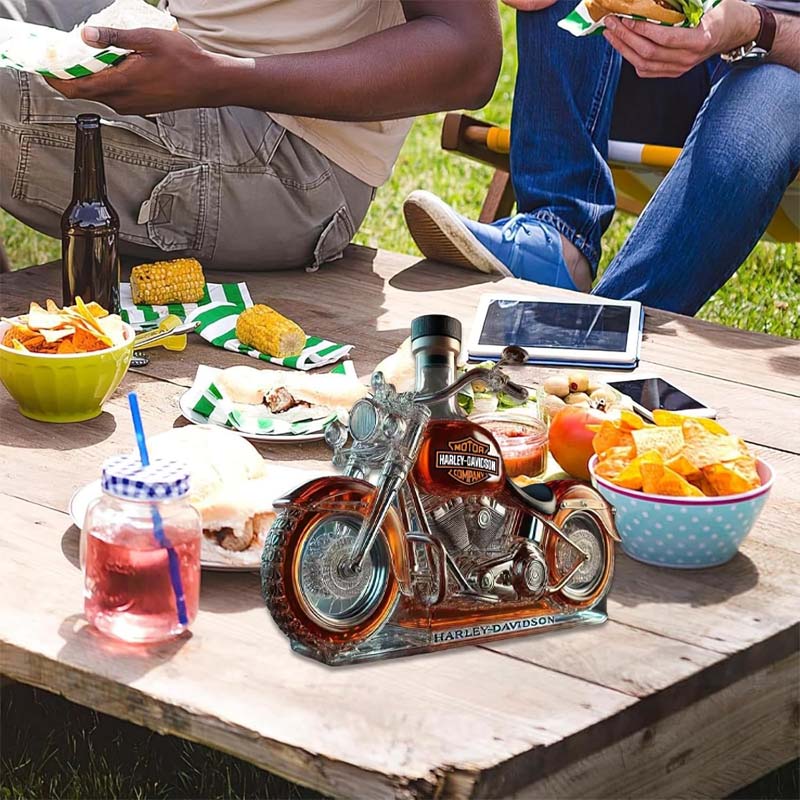 🏍️ Creative Motorcycle Shaped Glass Wine Bottle – Cool Gift for Biker Lovers🍷