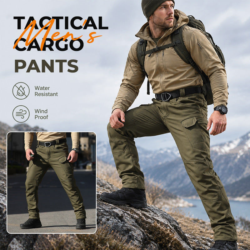 🏔️ Men's Fleece Lined Tactical Cargo Pants – Warm Winter Hiking Trousers