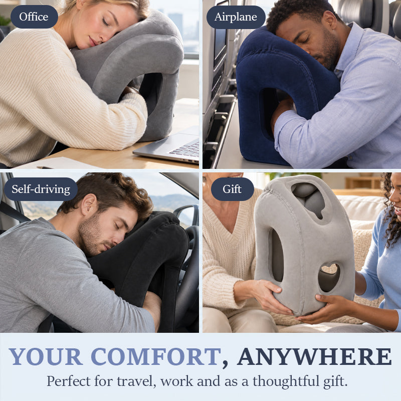 ✈️ Inflatable Forward Rest Travel Pillow | Long Trip Comfort Vibe