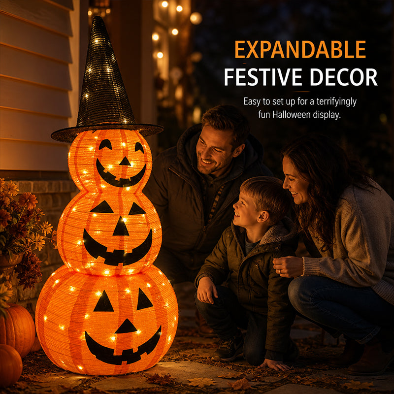 🎃Halloween Light-Up Pumpkin Tower