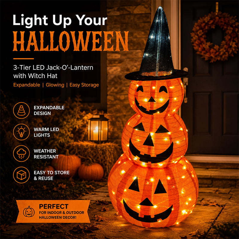 🎃Halloween Light-Up Pumpkin Tower