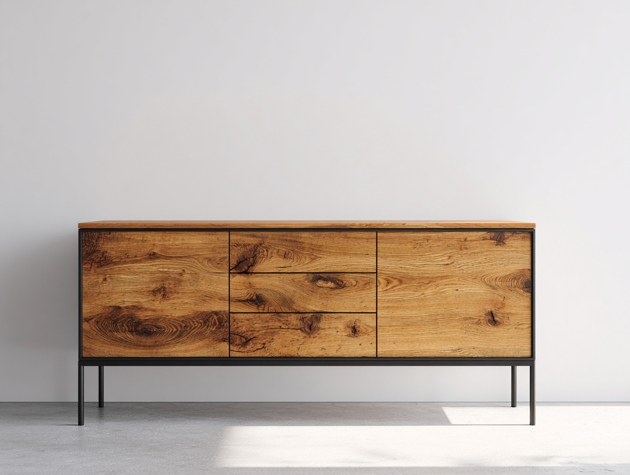 Dielenschränke Holzwerkstoff 160x40x80 cm - Natur-Schwarz - Modernes Design für Flur und Eingangsbereich-Roomgoio