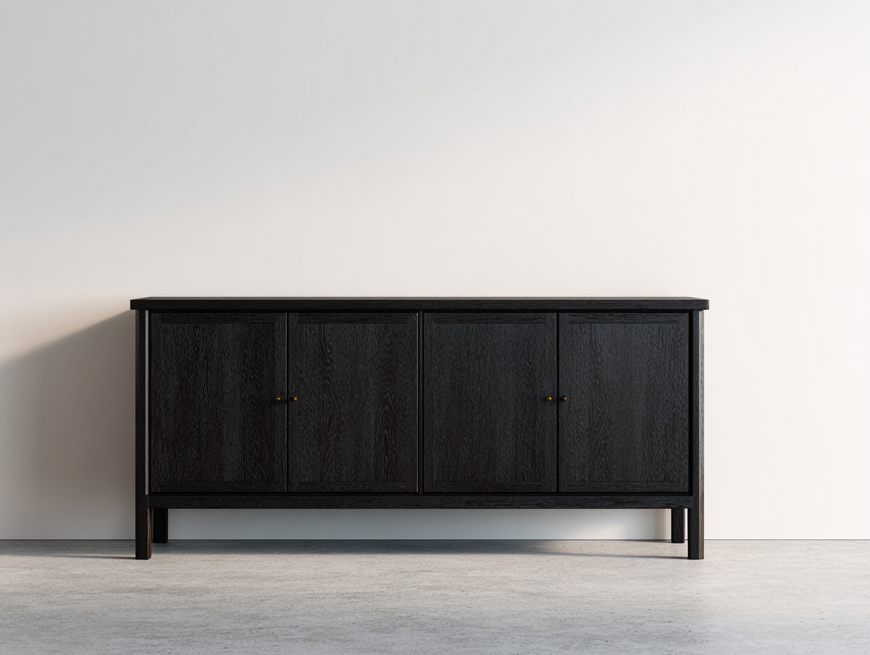 Dielenschränke Holzwerkstoff 180x45x80 cm - Schwarz - Modernes Design für Flur und Eingangsbereich-Roomgoio