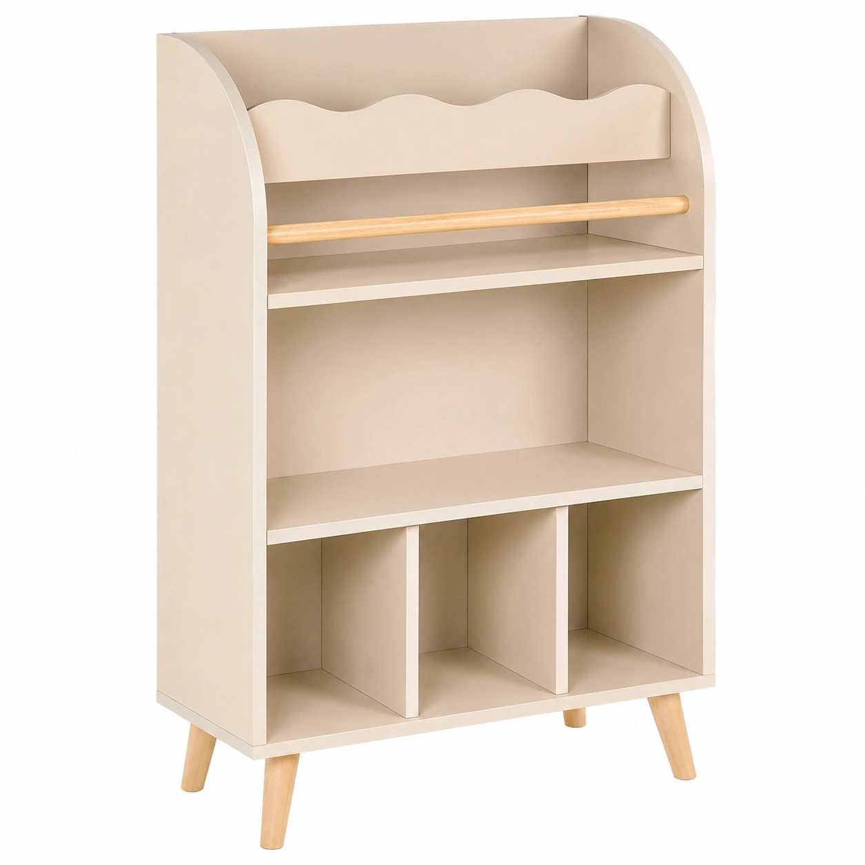 Libreria beige elegante para una habitacion infantil con personalidad-casaformo