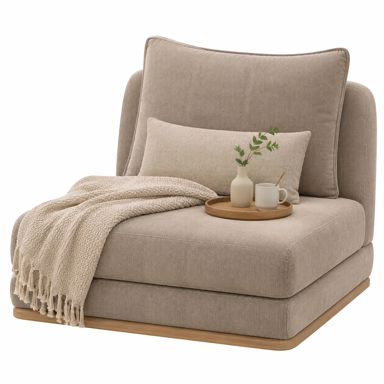 Sillon cama Luma en beige topo-casaformo